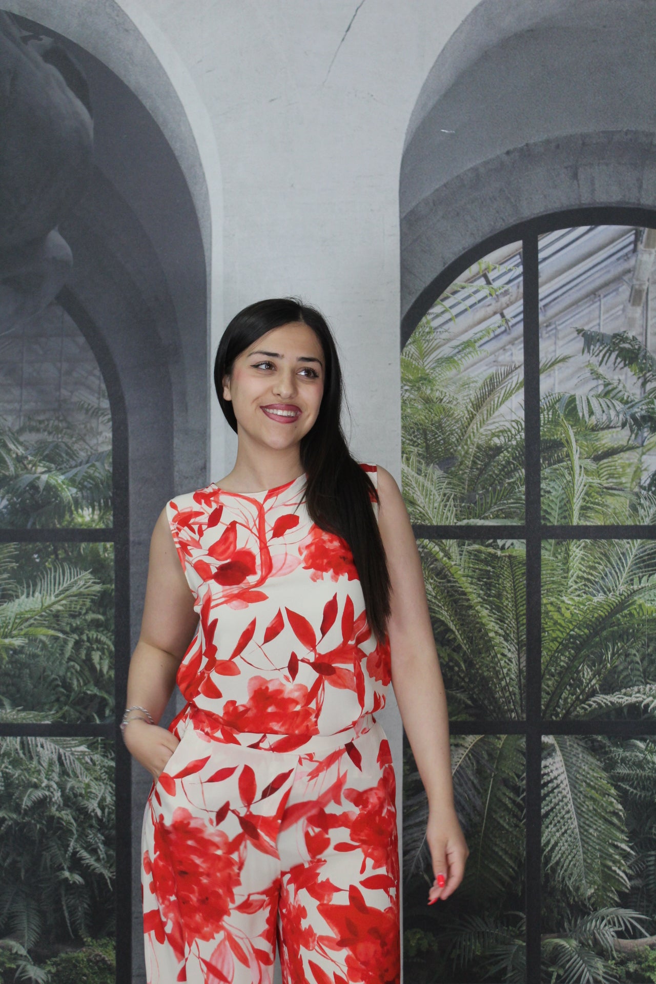 TOP IN GEROGETTE STAMPATO KAOS