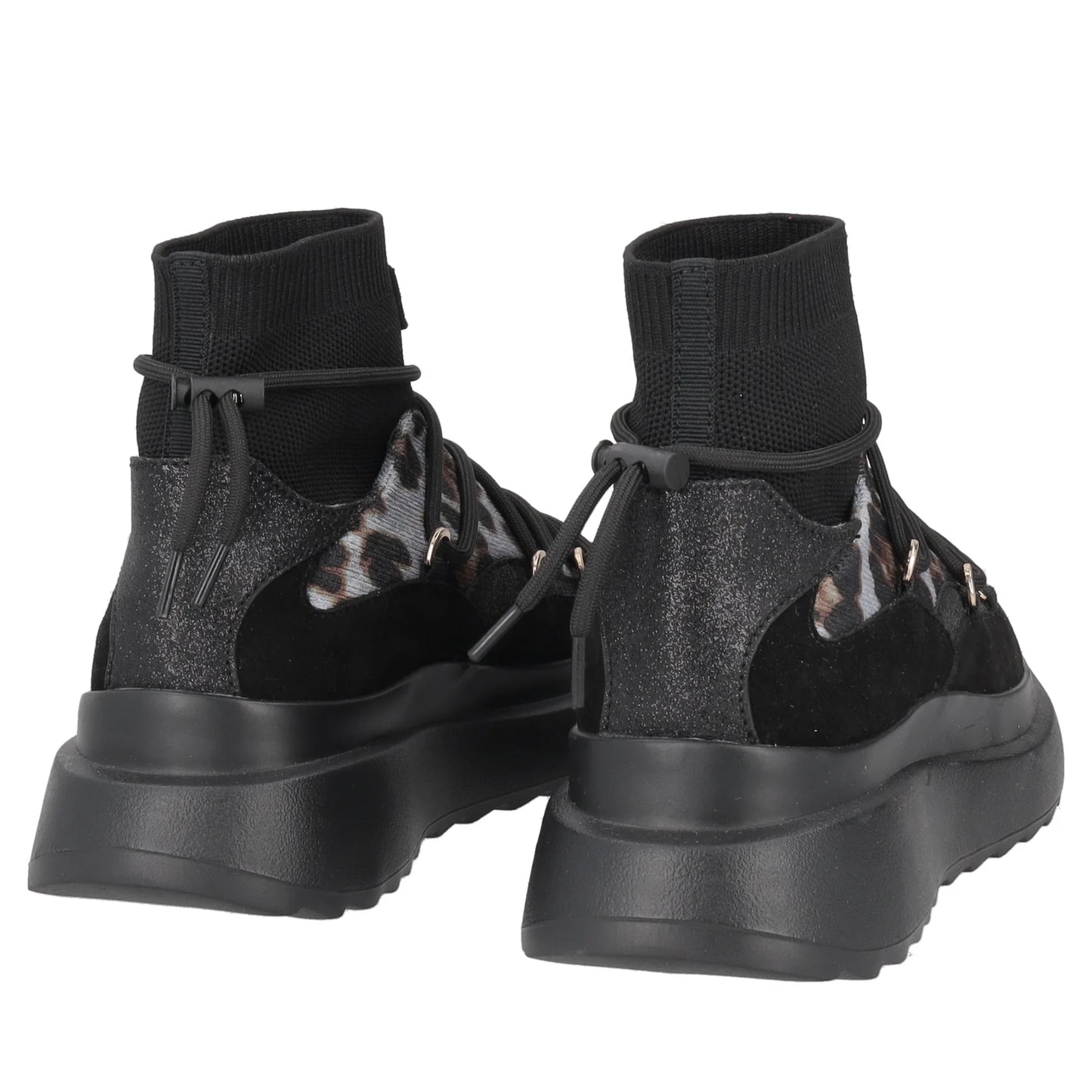 SNEAKER CHILL OUT CON STAMPA ANIMALIER NERE TOSCA BLU