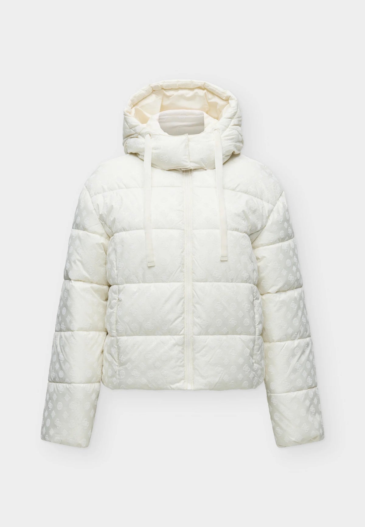 GIUBBOTTO NEW DAISY CROP LOGO GUESS BIANCO PUFFFER