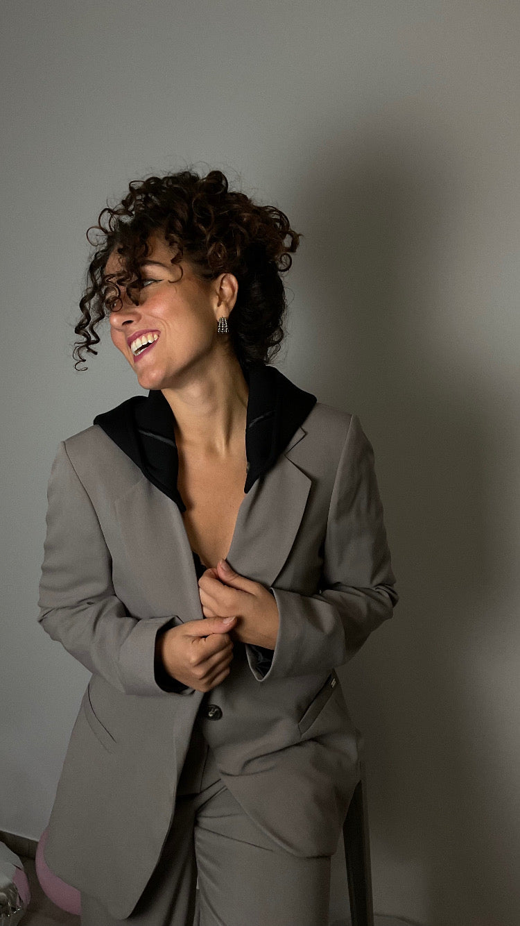 Giacca Kaos Tortora con cappuccio staccabile