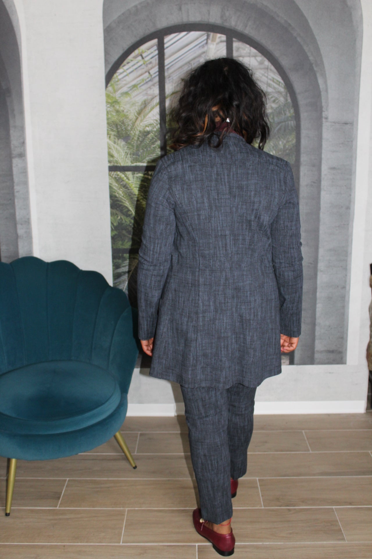 PANTALONE TAILLEUR BLU KAOS