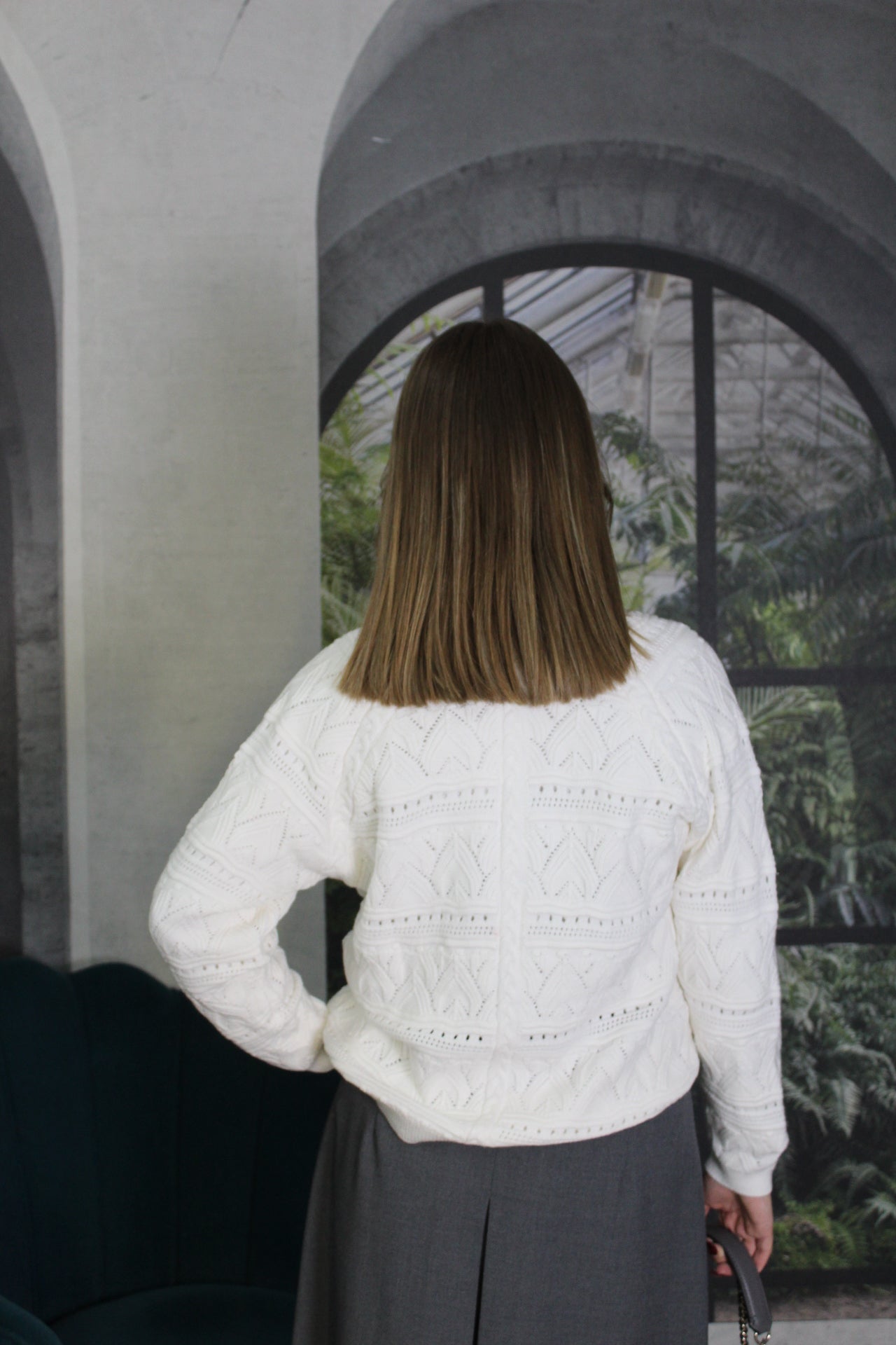 CARDIGAN GUESS BIANCO RICAMATO