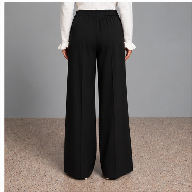PANTALONE A GAMBA LARGA KAOS NERO