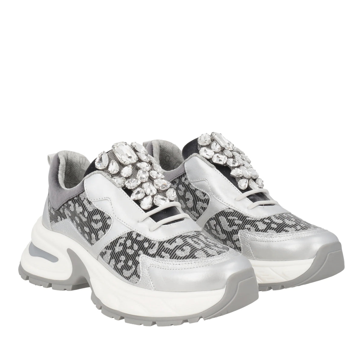 SNEAKER DIAMANTIKA TOSCA BLU CON ACCESSORIO GIOIELLO COLORE GRIGIO SCURO