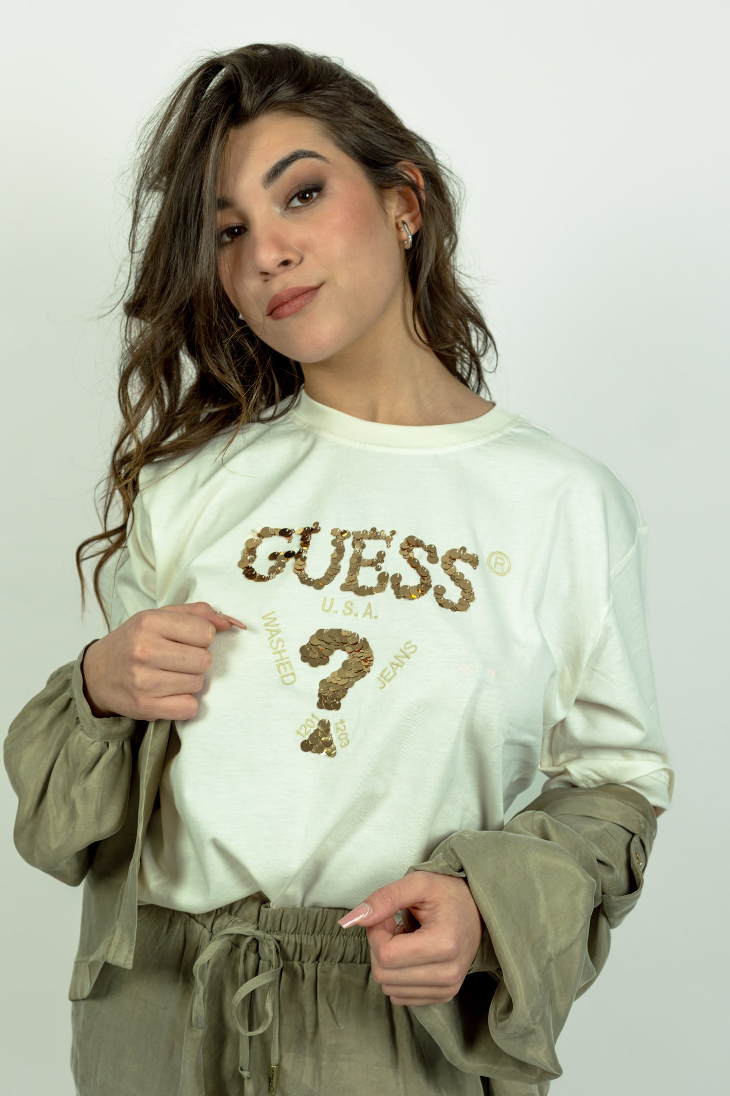 T-SHIRT GUESS LOGO STRASS