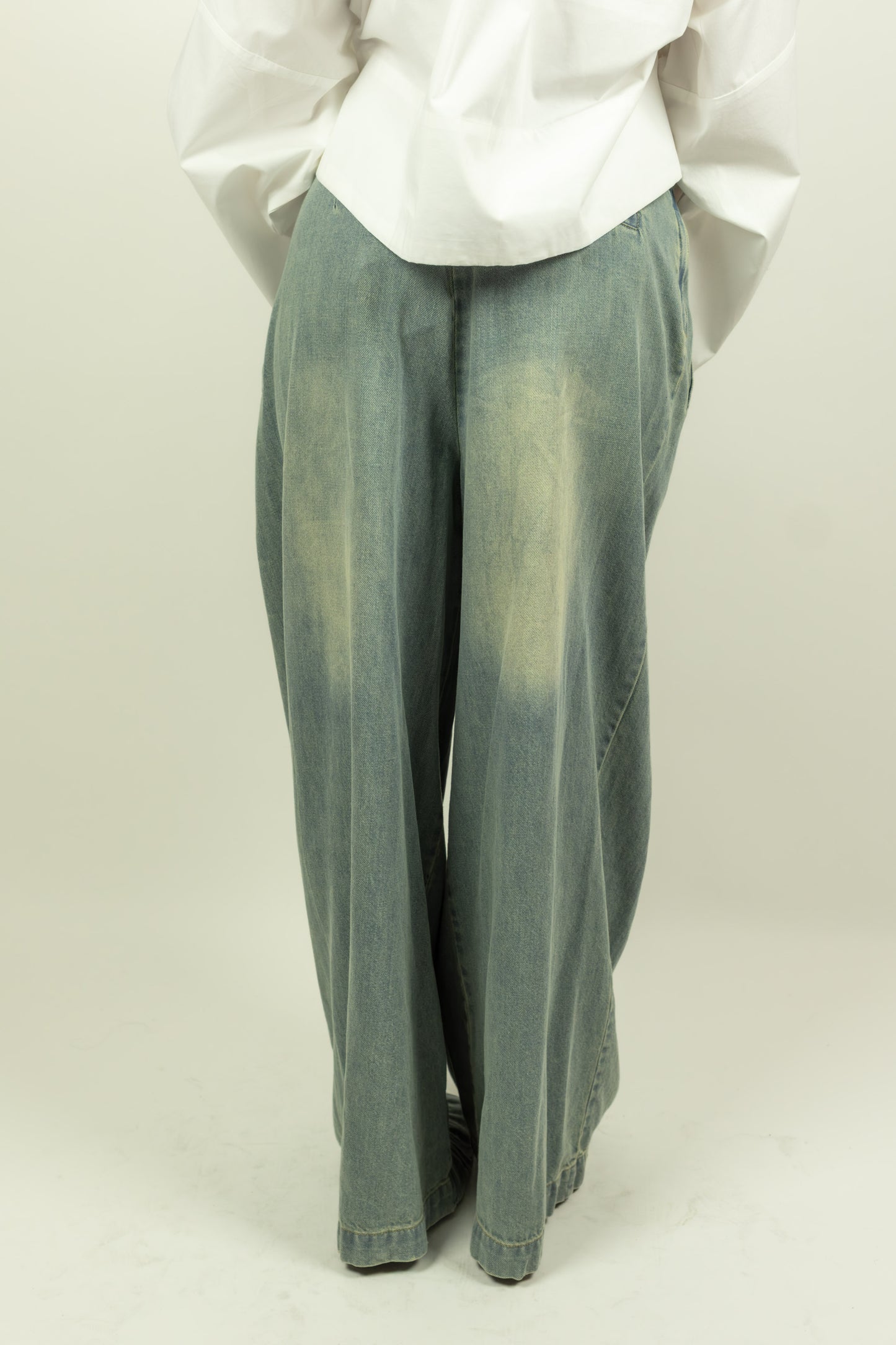 PANTALONE DRAPPEGGIATO IN DENIM SOUVENIR