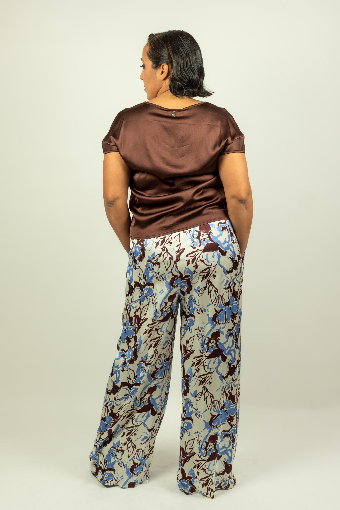BLUSA MARRONE LUCIDA SOUVENIR