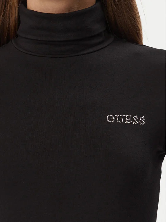 MAGLIA NERA A MANICHE LUNGHE GUESS