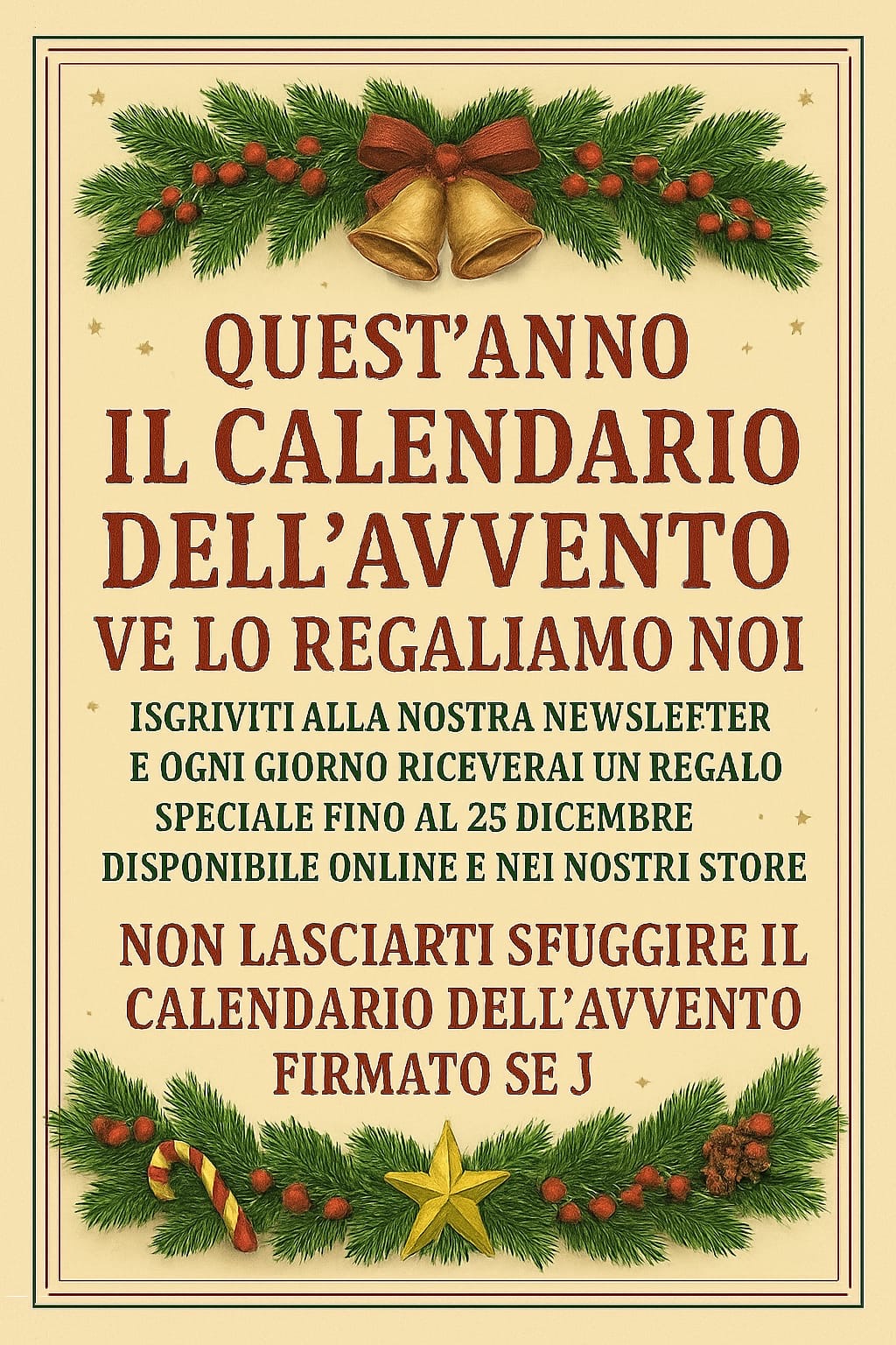Calendario dell'avvento firmato Se.J
