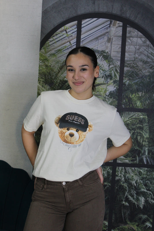 T-SHIRT ORSETTO GUESS PANNA