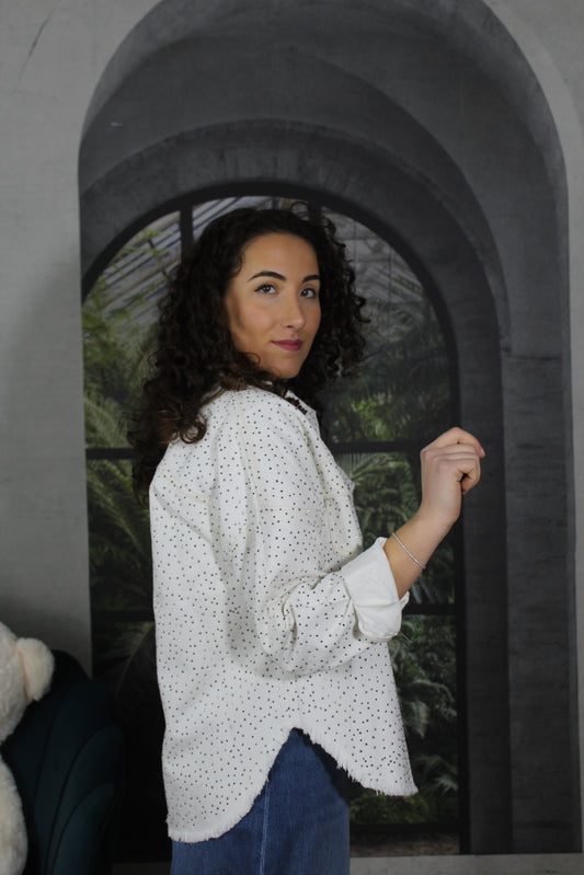 GIACCA CAMICIA DI JEANS GUESS CON MICROBORCHIE