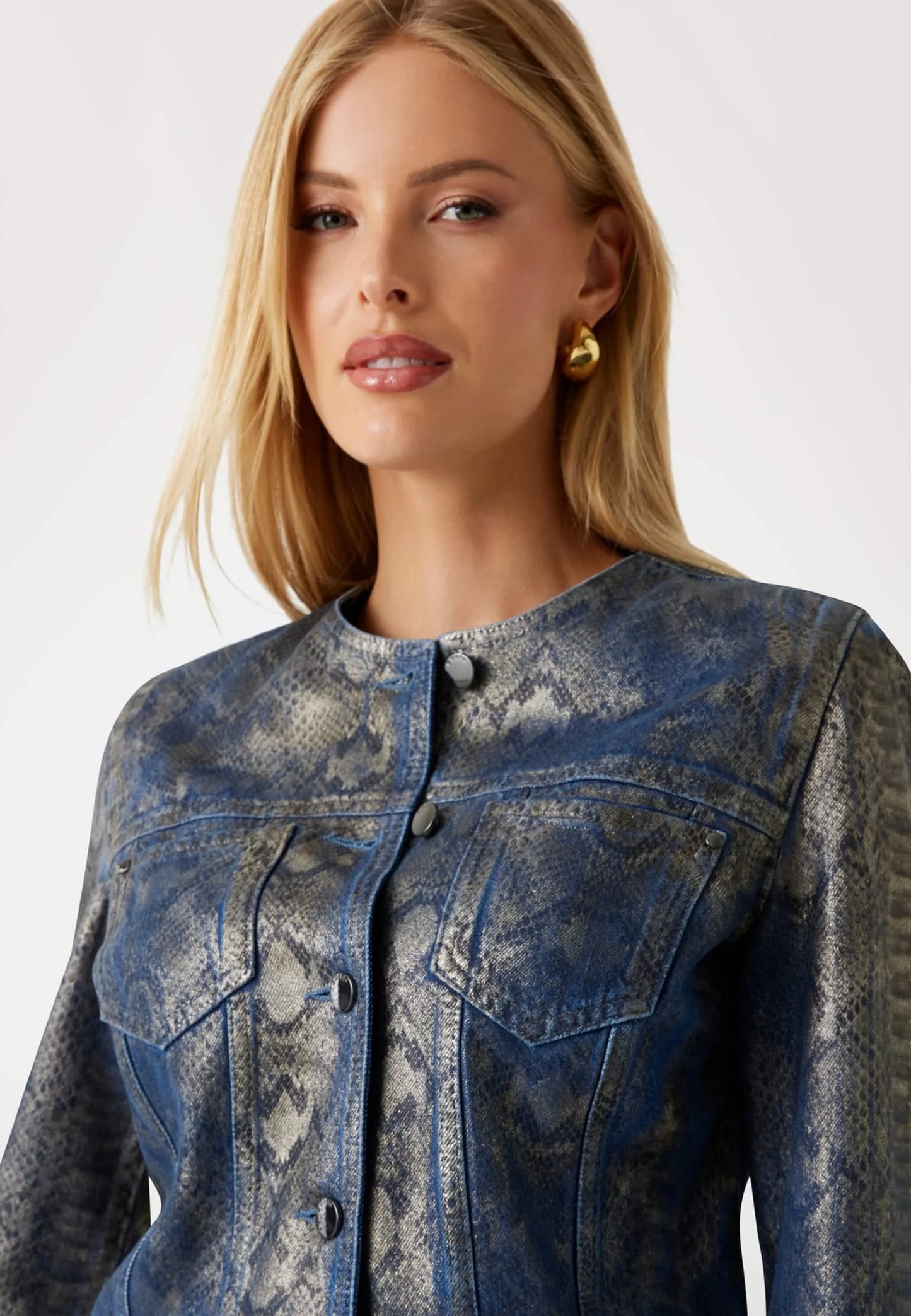 ANIMAL PRINT GUESS GIACCA DI JEANS