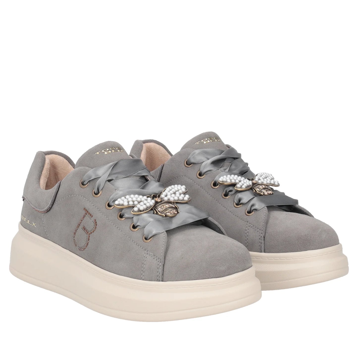 SNEAKER CHIC IN SUEDE CON APE TOSCA BLU