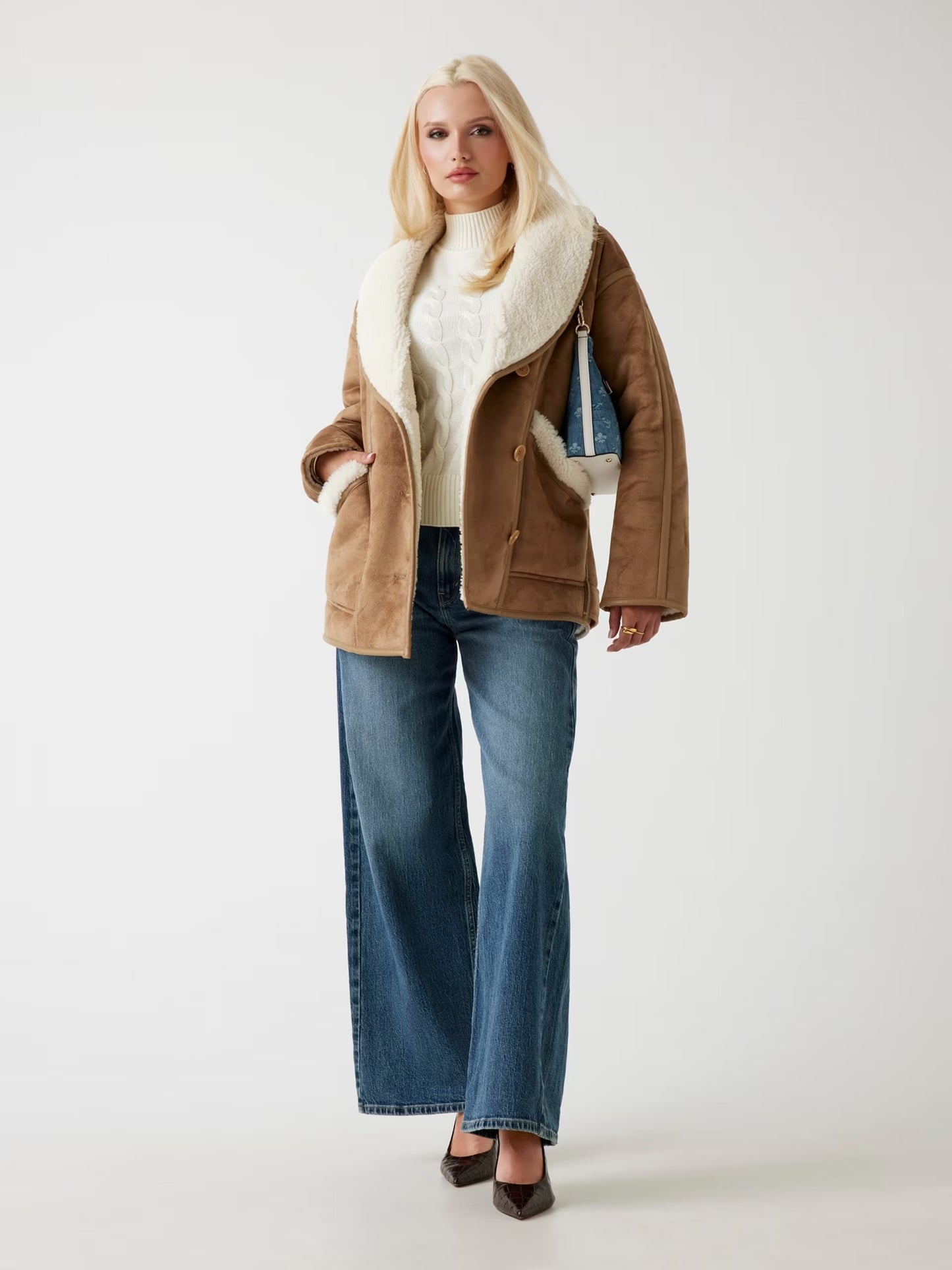 GIACCA GUESS SIMIL SHEARLING