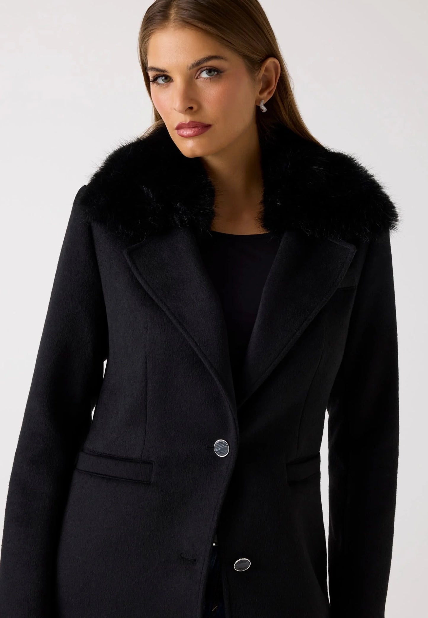 CAPPOTTO CLASSICO GUESS SCHWARZ