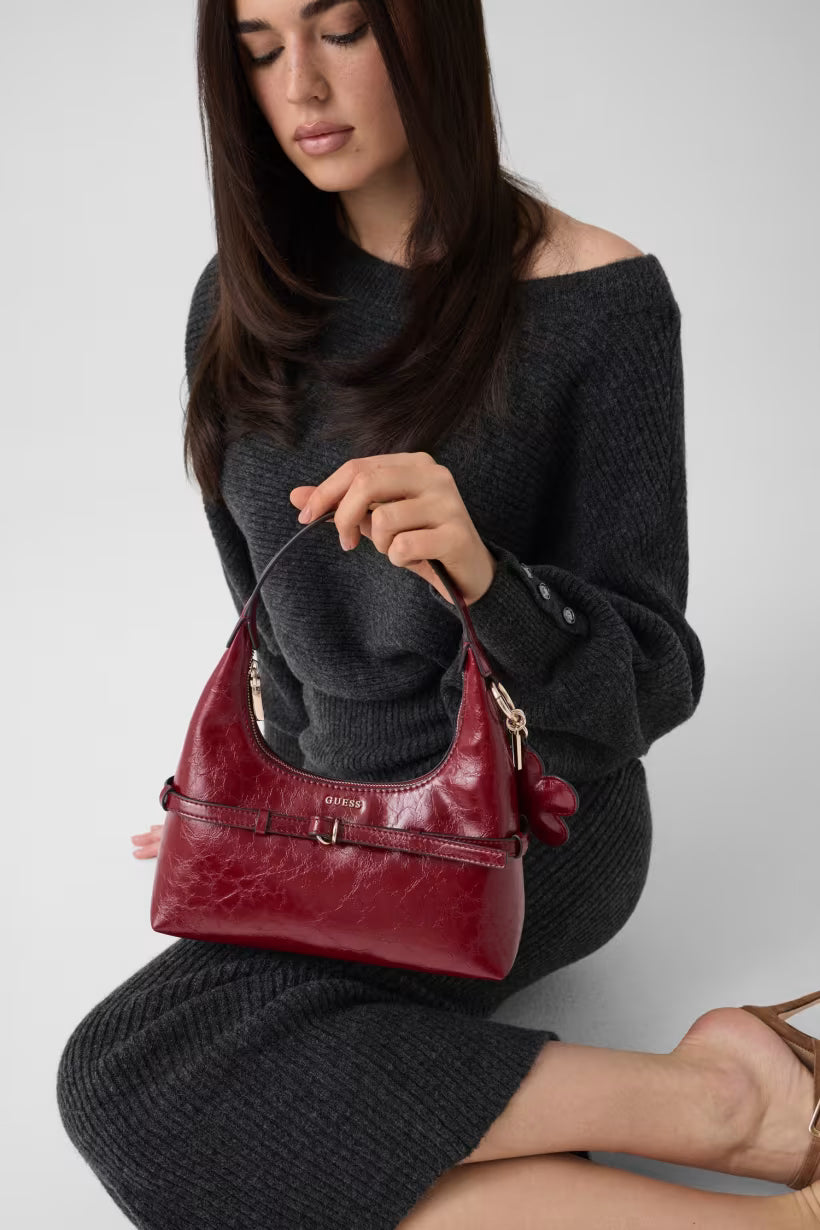 BORSA GUESS TAYLOR MINI ROSSA HOBO