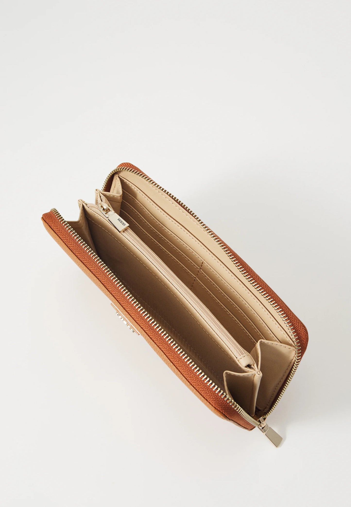 PORTAFOGLIO GUESS COGNAC LAUREL LARGE ZIP