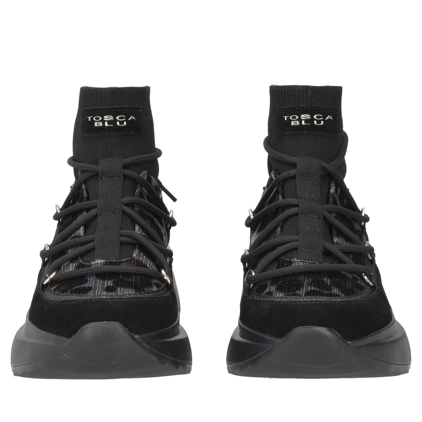 SNEAKER CHILL OUT CON STAMPA ANIMALIER NERE TOSCA BLU