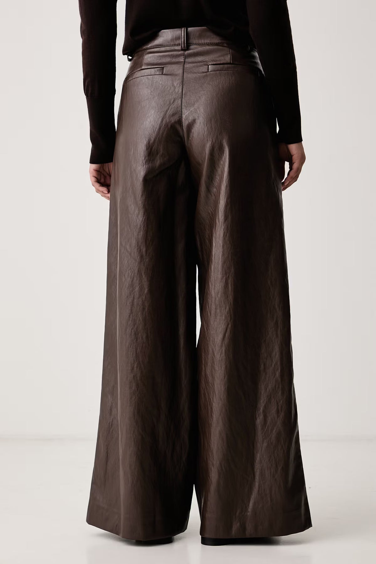 PANTALONI KAOS DA DONNA SIMILPELLE MARRONE
