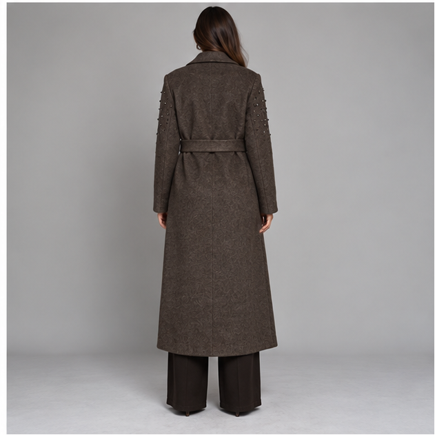 CAPPOTTO KAOS CON STRASS MARRONE