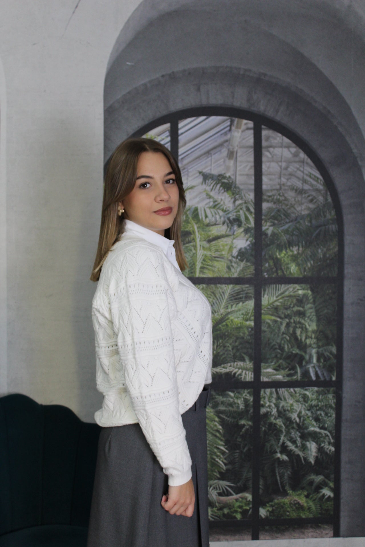 CARDIGAN GUESS BIANCO RICAMATO