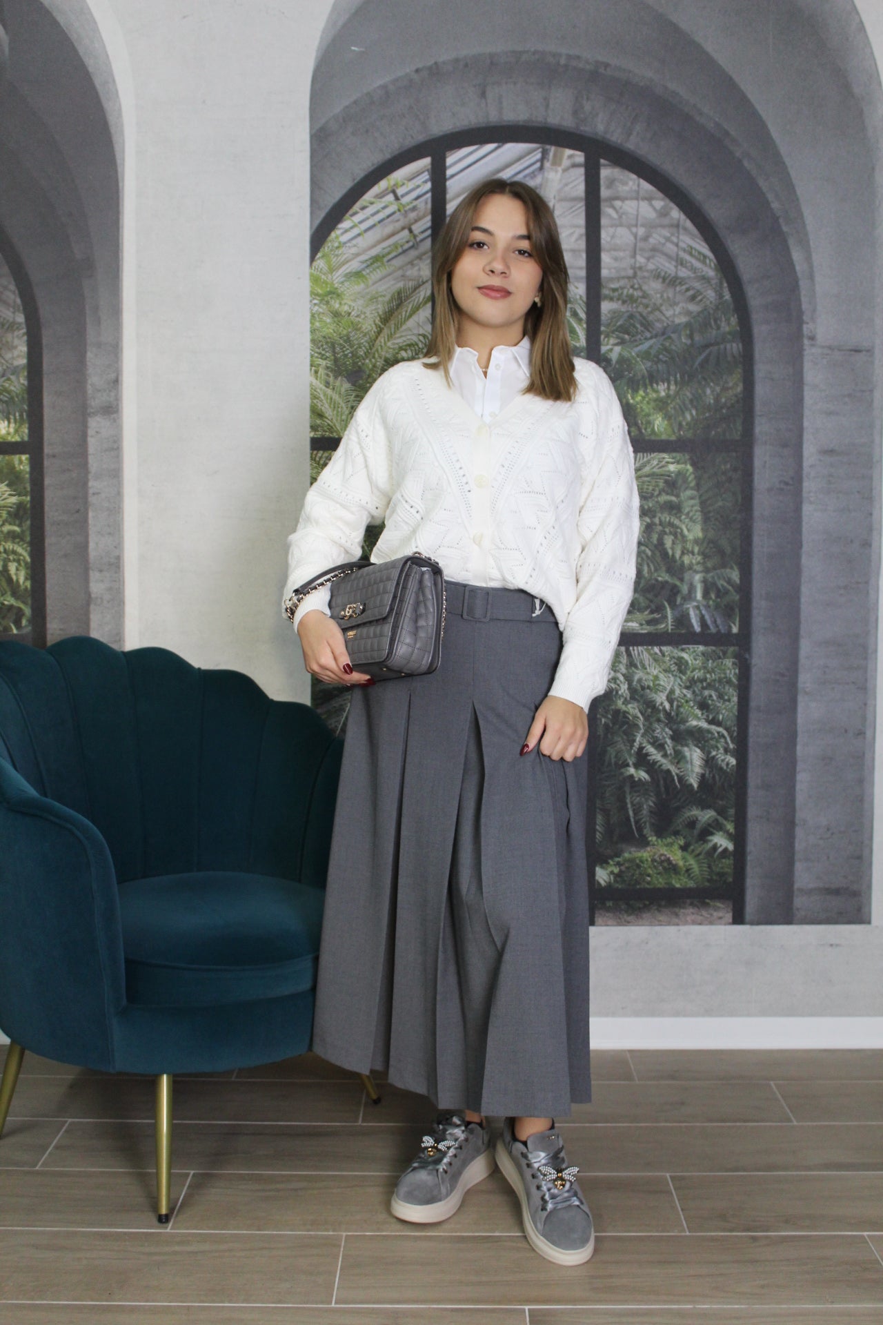 GONNA GRIGIA SPACCO KAOS