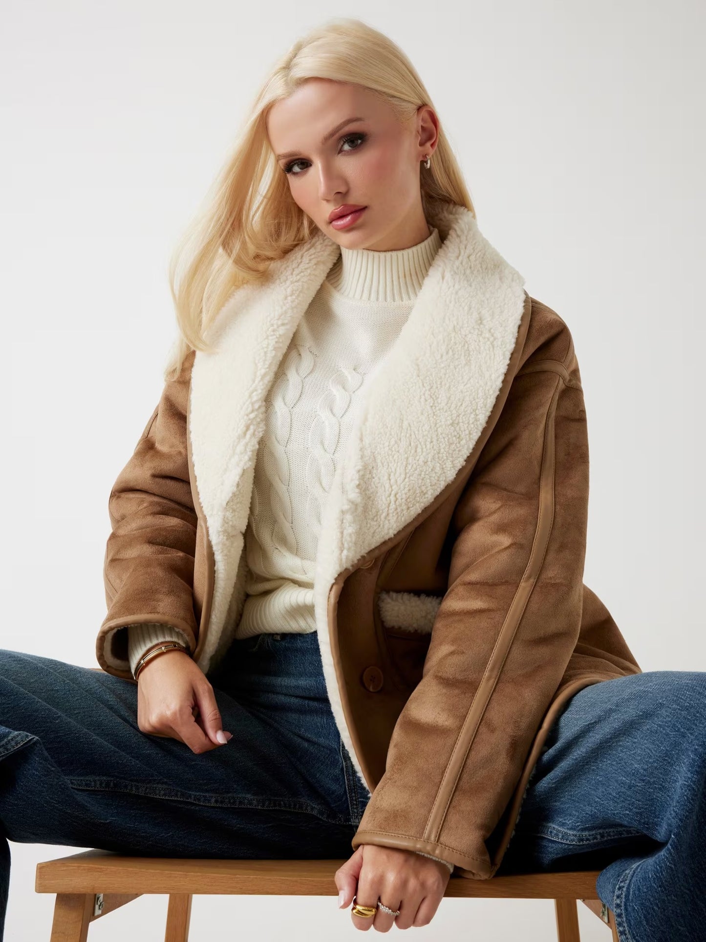 GIACCA GUESS SIMIL SHEARLING