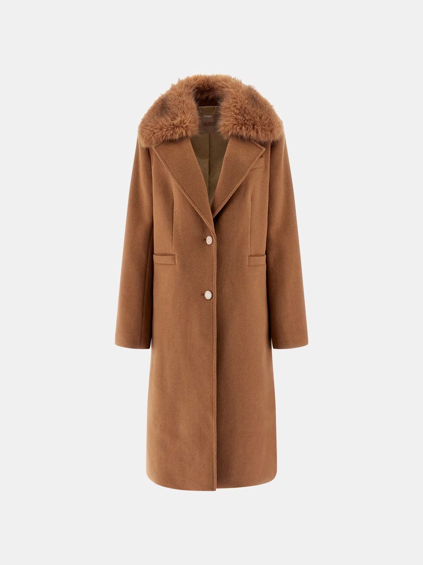 CAPPOTTO GUESS MISTO LANA MARRONE