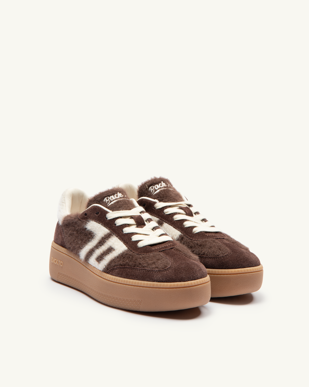 SNEAKERS BACK 70 BURRO DI CAFFÈ IN MOHAIR XXL 70