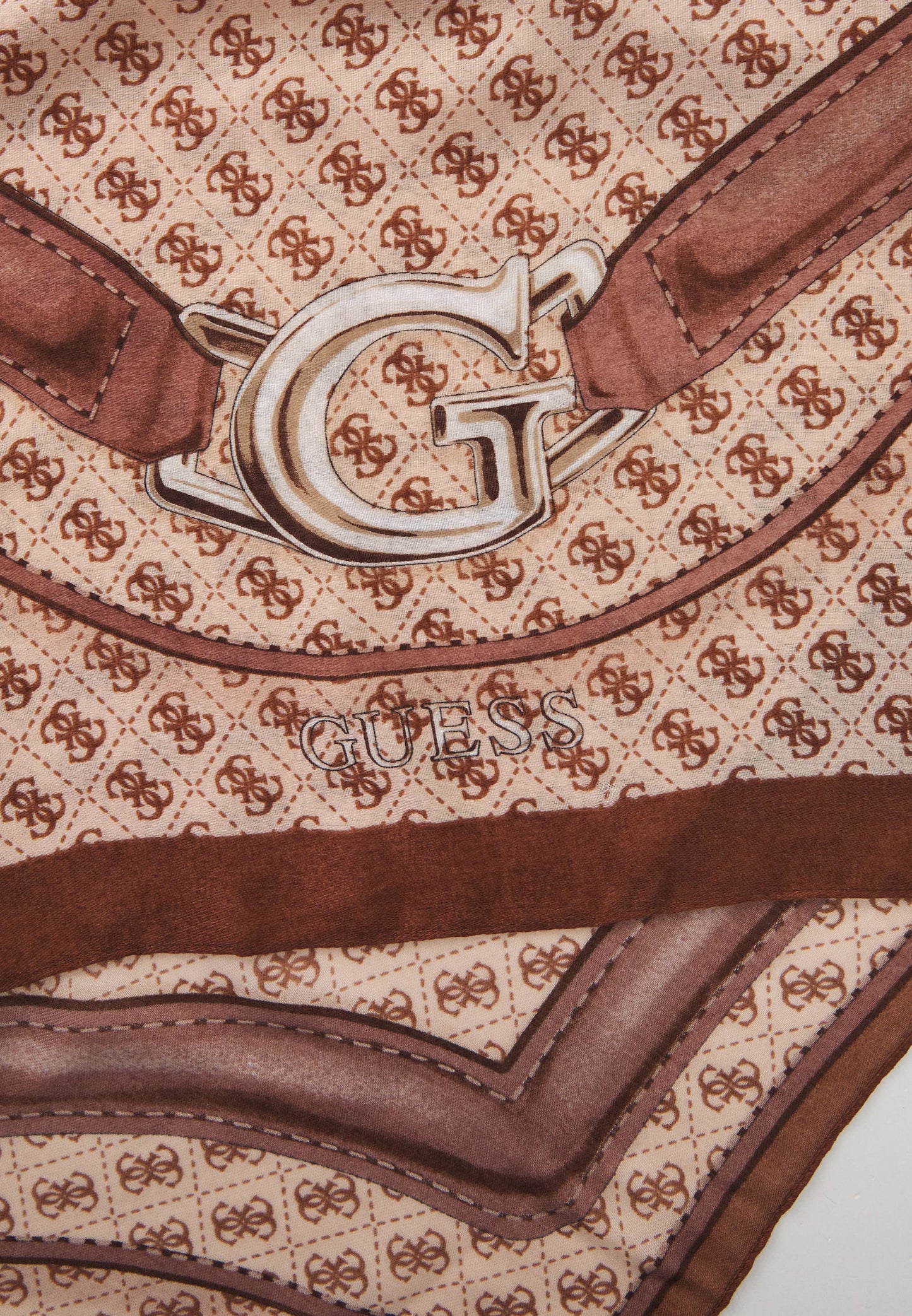 GUESS NOELLE SCARF UNISEX - Sciarpa - latte logo