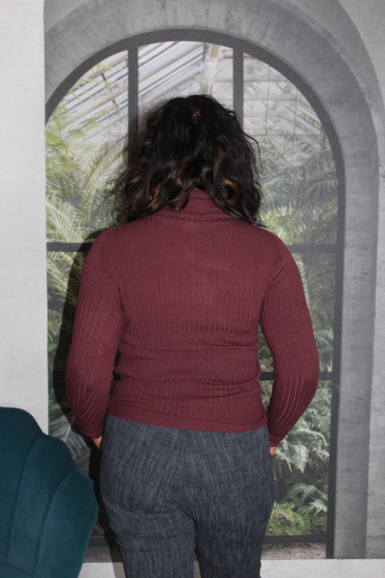 MAGLIA COLLO ALTO BORDEAUX