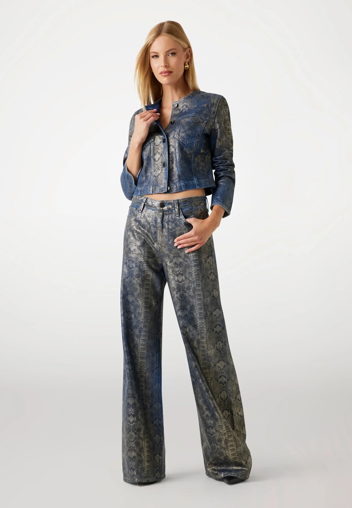 ANIMAL PRINT GUESS GIACCA DI JEANS