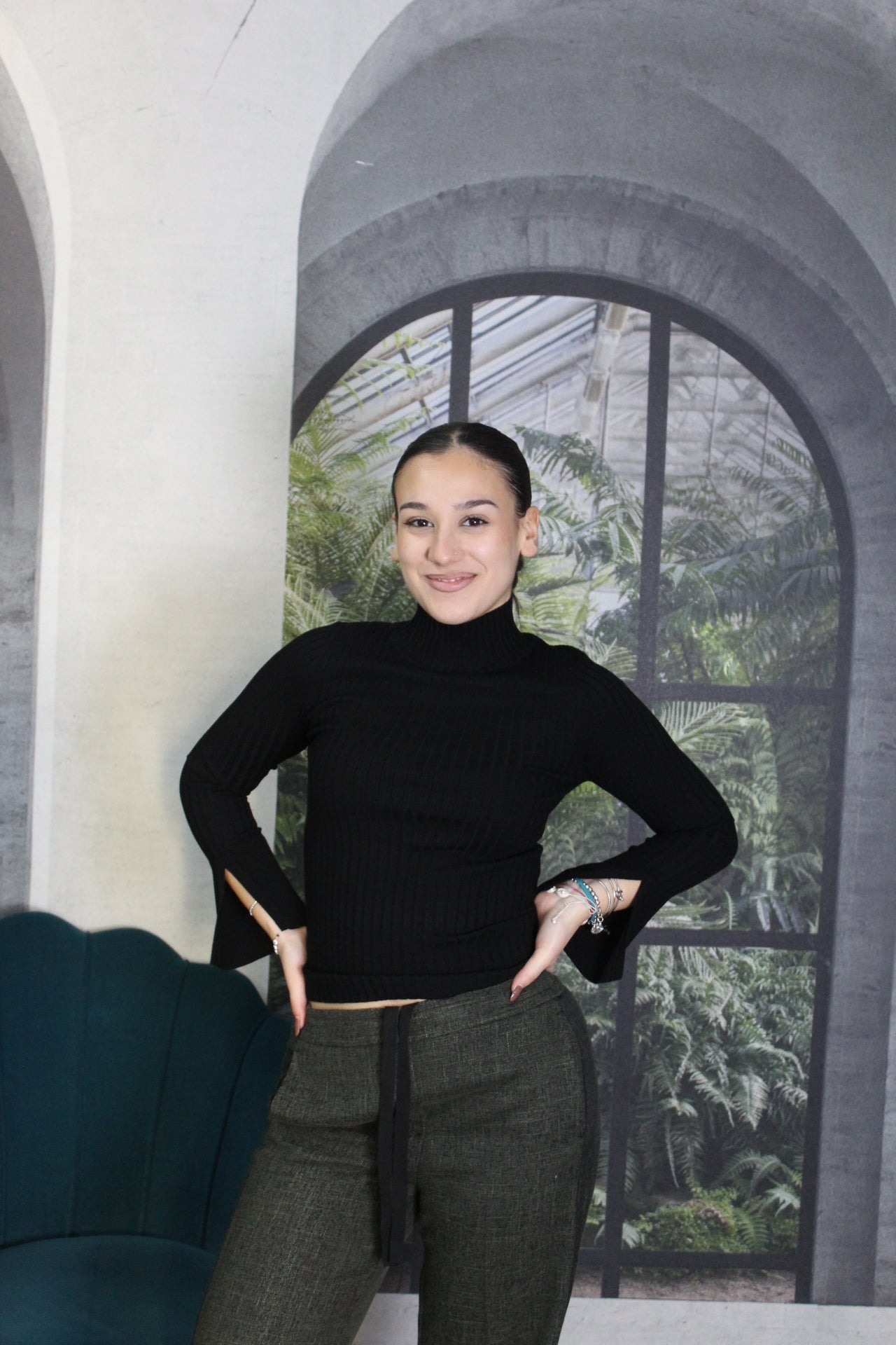 MAGLIA COLLO ALTO NERA KAOS