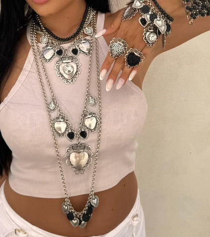 COLLANA A TRE CUORE SACRO