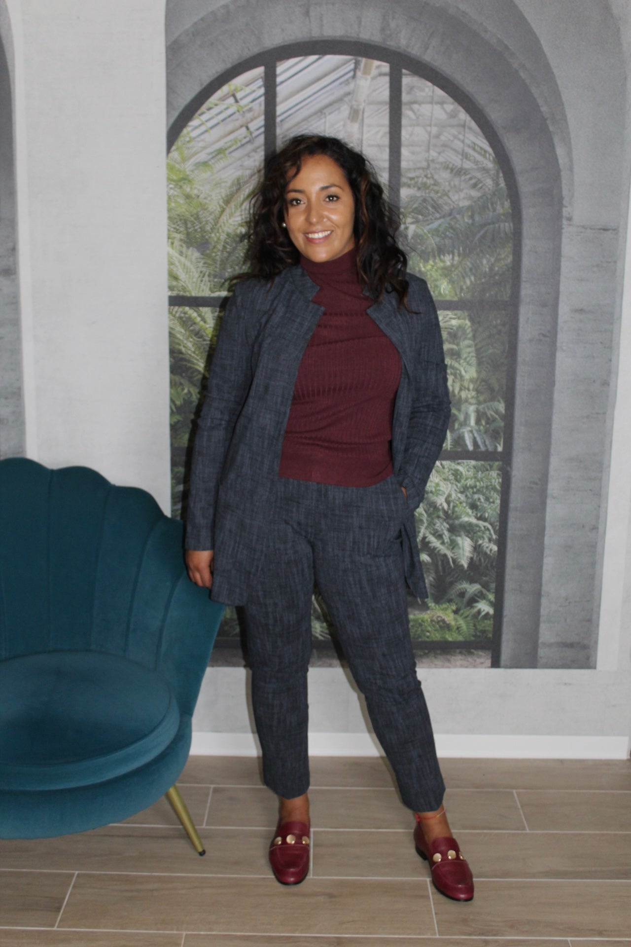 PANTALONE TAILLEUR BLU KAOS