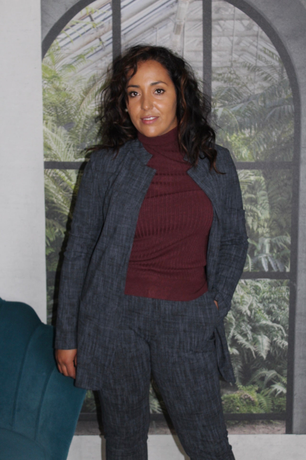 PANTALONE TAILLEUR BLU KAOS