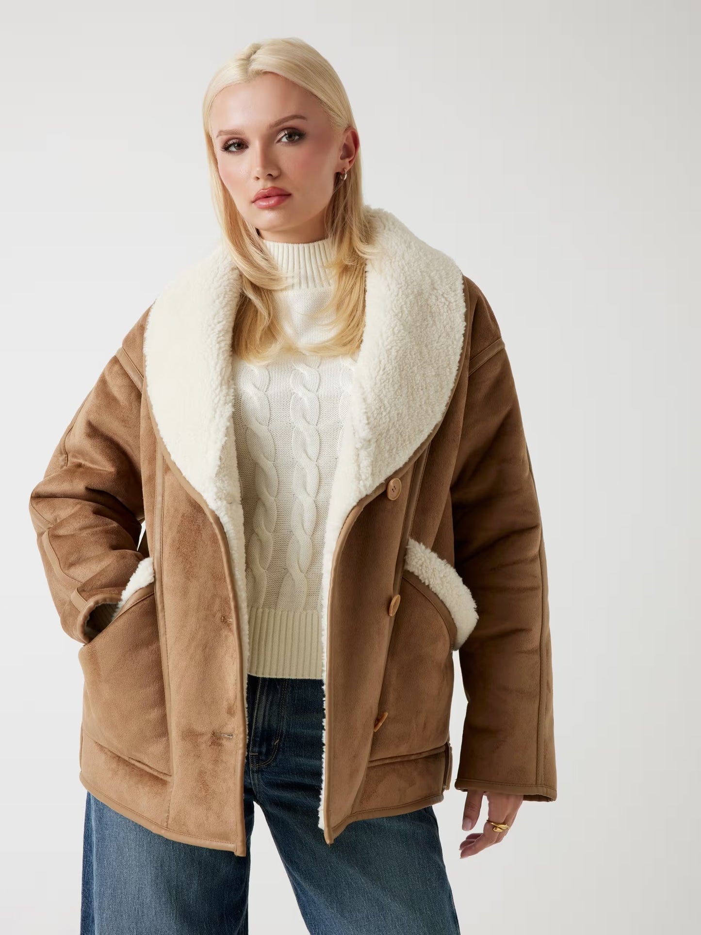 GIACCA GUESS SIMIL SHEARLING