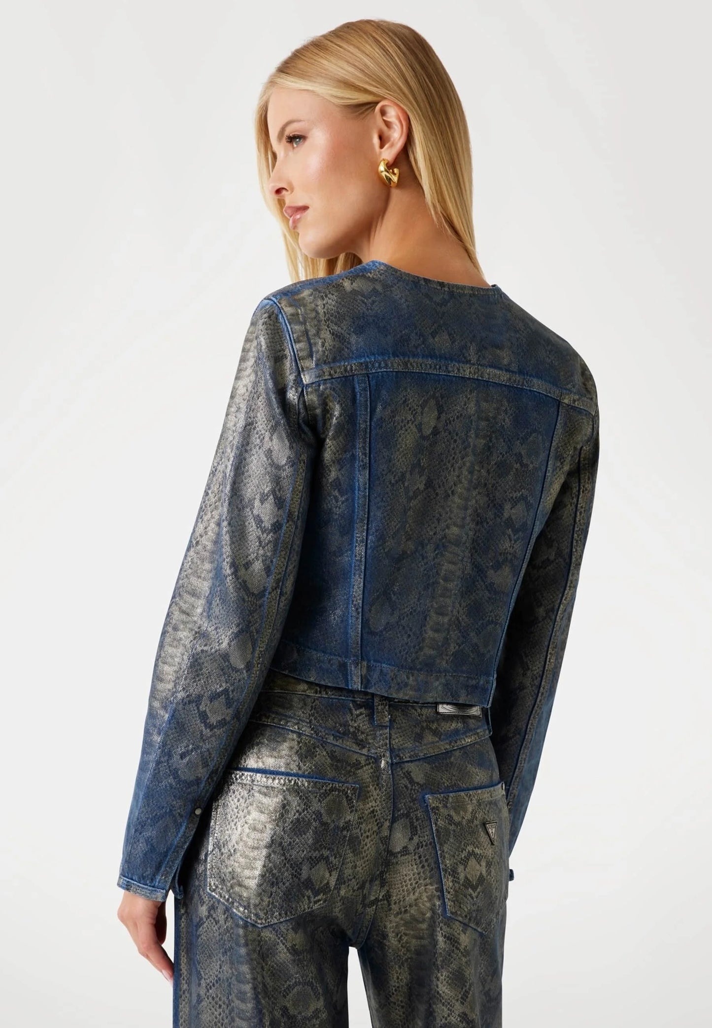 ANIMAL PRINT GUESS GIACCA DI JEANS