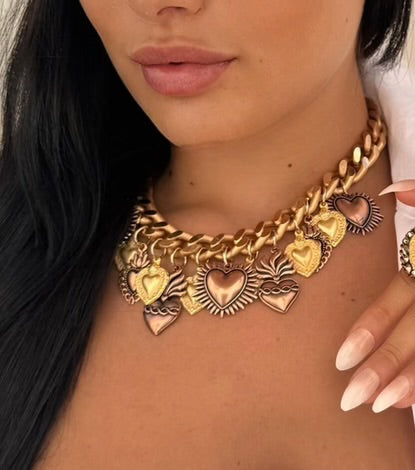 COLLANA CATENA CUORE SACRO
