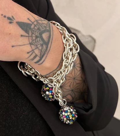 BRACCIALE PALLINA SWAROSKI BIJOUX ESPRESSO