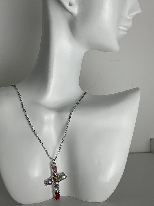 COLLANA CROCE COLORATA