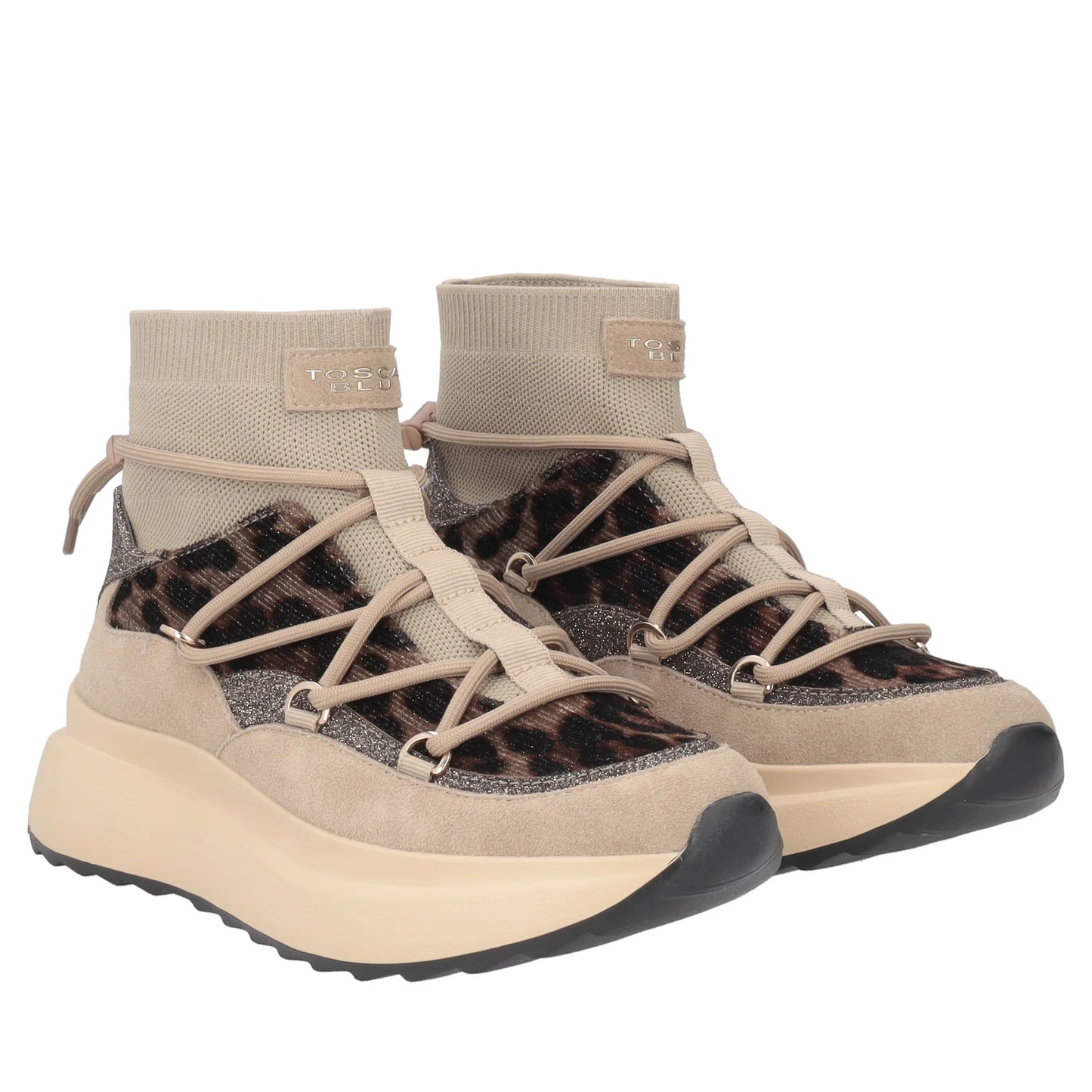 SNEAKER CHILL OUT CON STAMPA ANIMALIER BEIGE TOSCA BLU