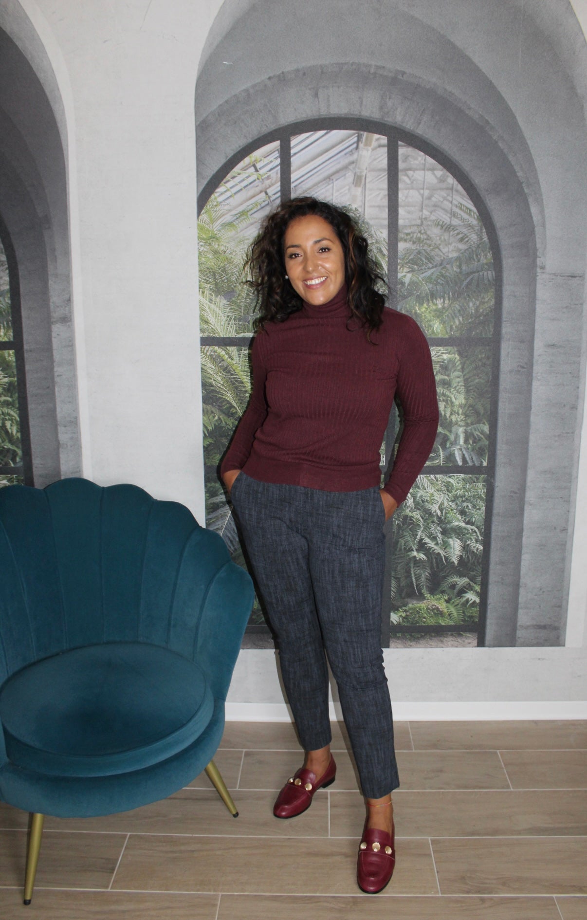 MAGLIA COLLO ALTO BORDEAUX