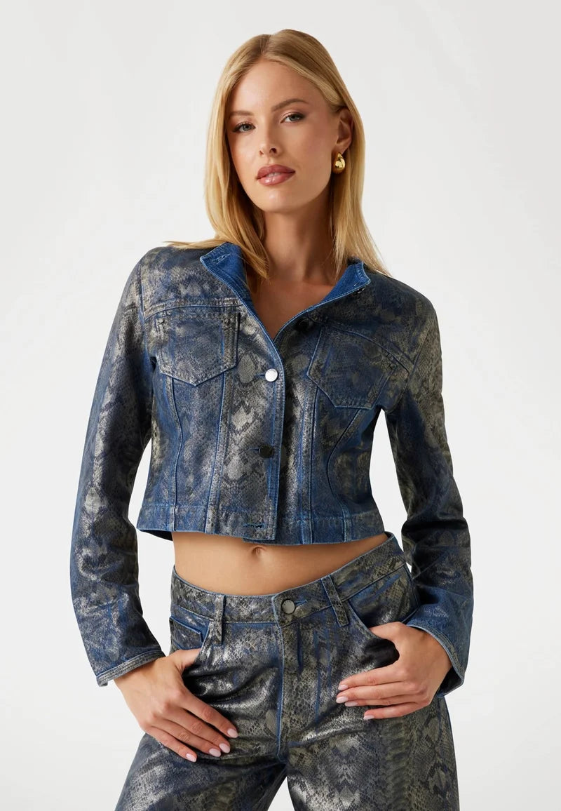 ANIMAL PRINT GUESS GIACCA DI JEANS