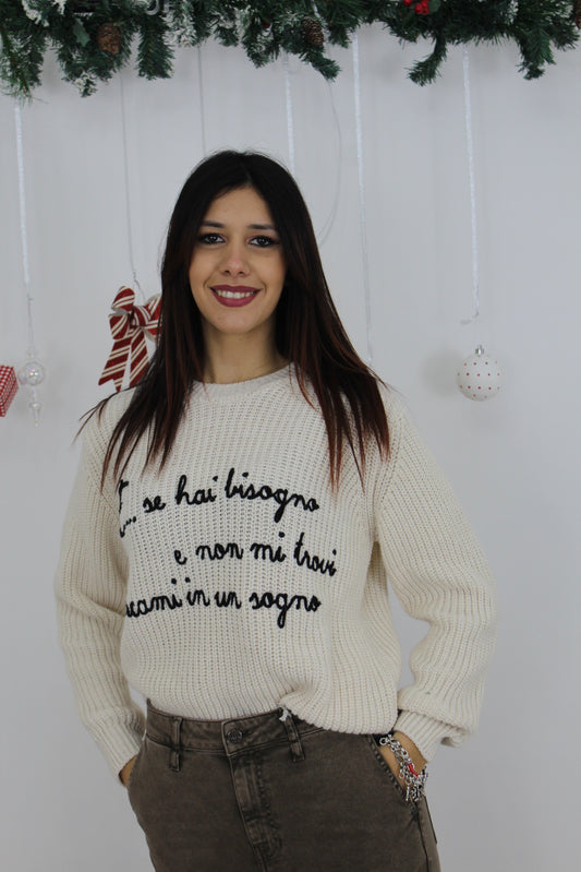 MAGLIONE SOUVENIR FRASE