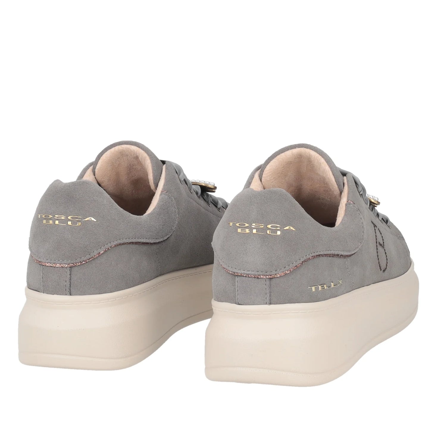 SNEAKER CHIC IN SUEDE CON APE TOSCA BLU