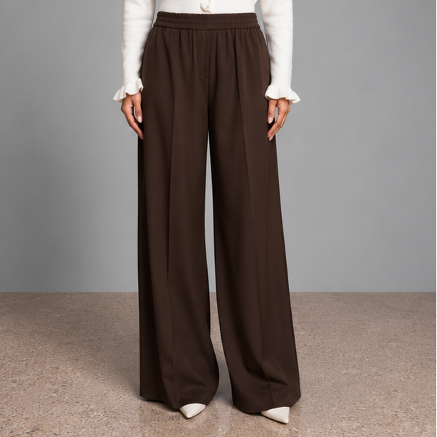 PANTALONI A GAMBA LARGA CON ELASTICO KAOS