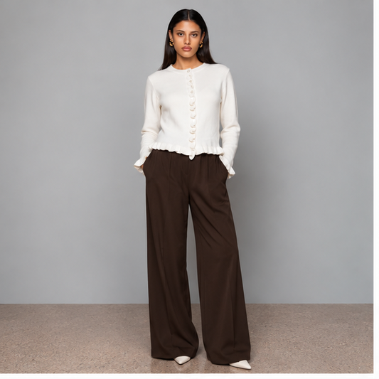 PANTALONI A GAMBA LARGA CON ELASTICO KAOS