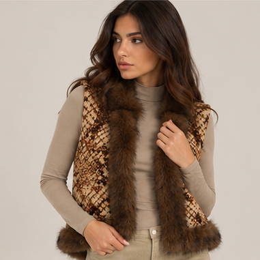 GILET MORO KAOS PELLICCIA