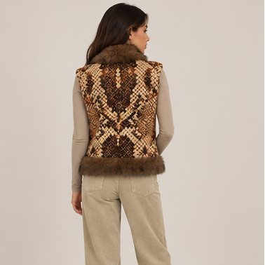 GILET MORO KAOS PELLICCIA